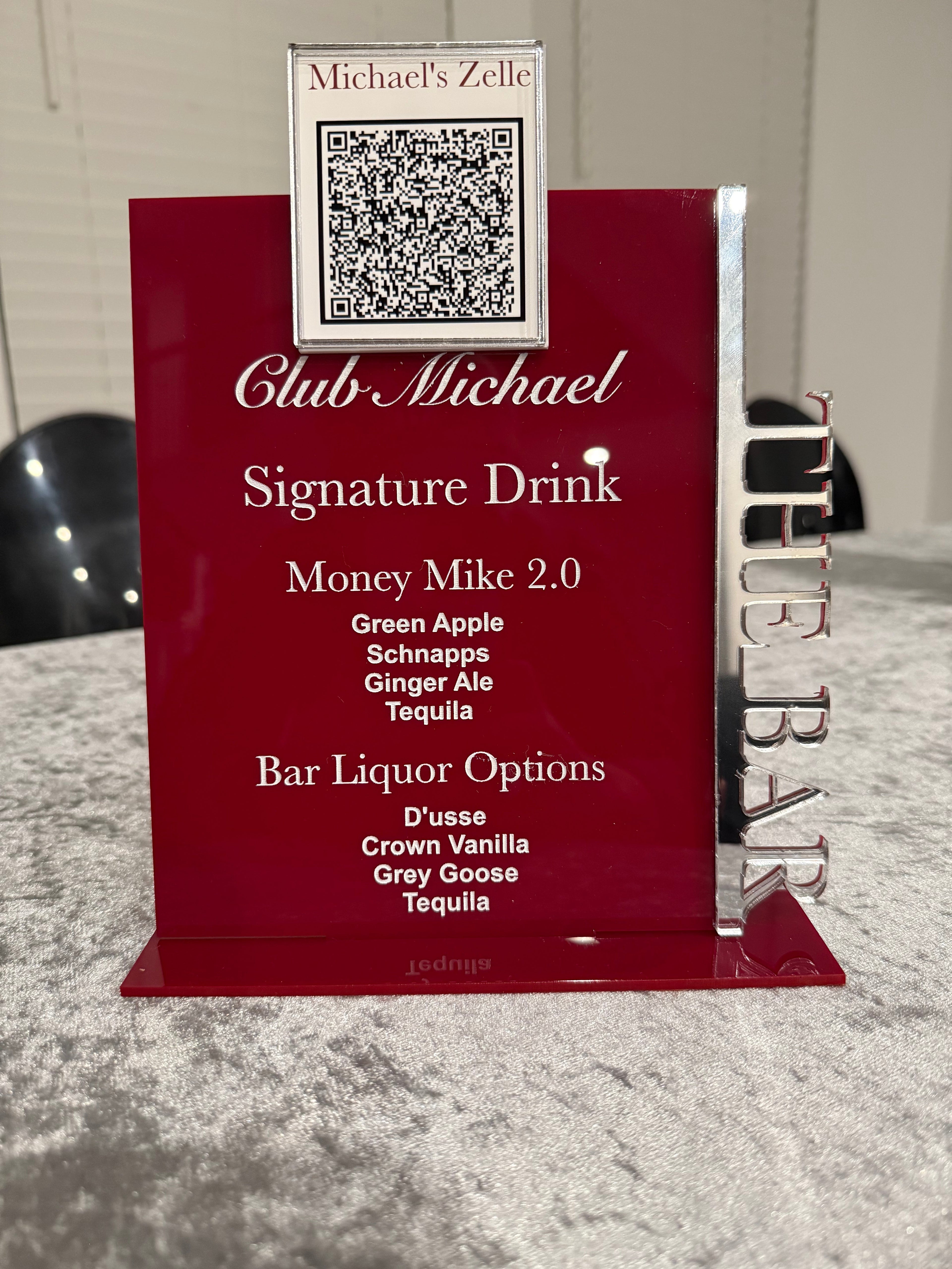Bar Menu Sign